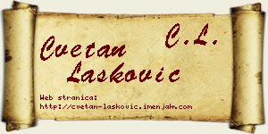 Cvetan Lasković vizit kartica